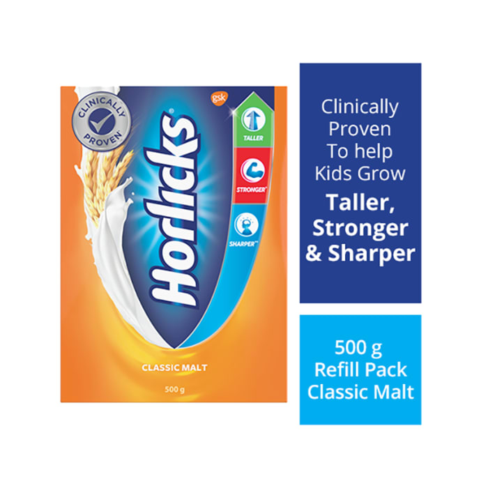 Horlicks powder refill pack classic malt